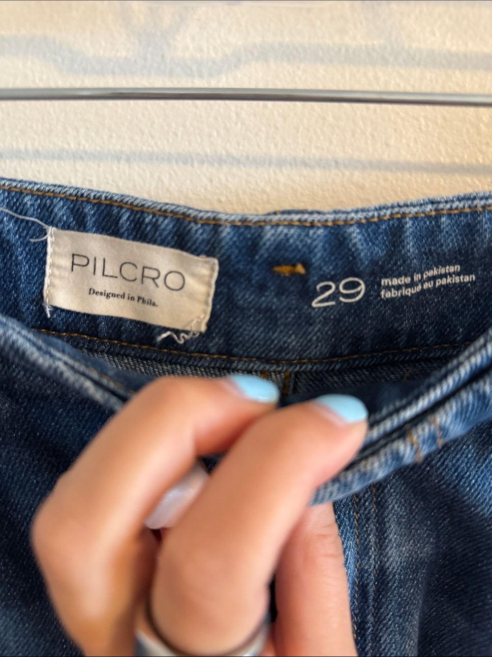 Pilcro Anthropologie The Georgia Barrel Leg Jeans Women's 29 High Rise Med Wash - Picture 9 of 11
